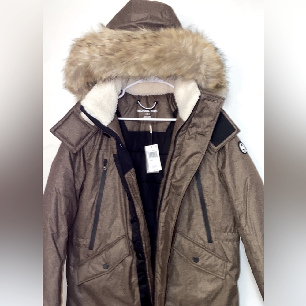 Brown Michael Kors heavy duty winter coat.